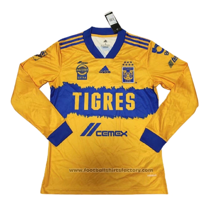 Buy Tigres UANL Home Shirt Long Sleeve 20202021 at Footballshirtsfactory